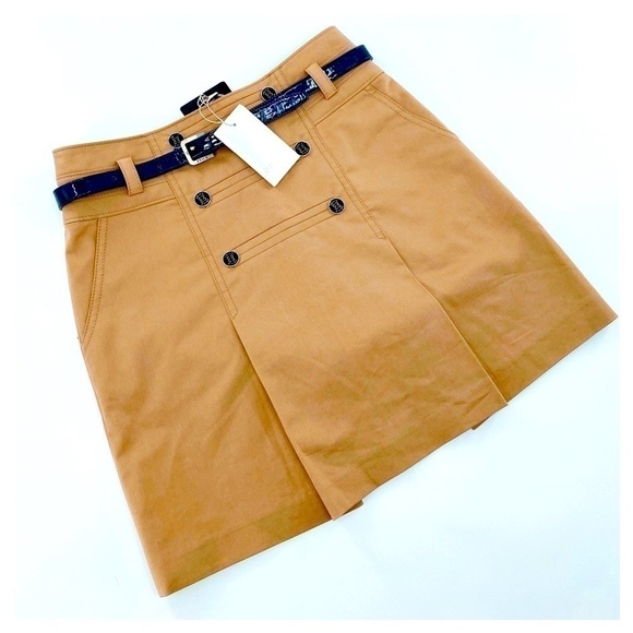 PRICH Womt Belted Trapezoid Skirt NWT Size S 165 - Picture 1 of 8